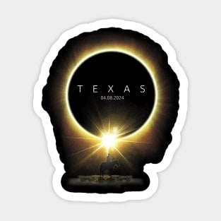 Solar Eclipse 2024 Totality Seen From Texas For Horse s Sticker